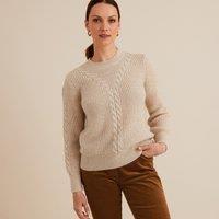 Recycled Ribbed Jumper with Metallic Thread