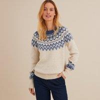 Recycled Jacquard Jumper with Crew Neck