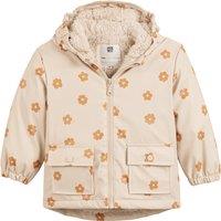 Hooded Rubber Parka with Sherpa Lining