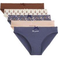 Pack of 5 Knickers in Stretch Cotton