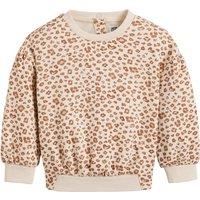 Leopard Print Sweatshirt in Cotton Mix with Crew Neck