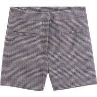 Houndstooth Check Shorts in Wool Mix