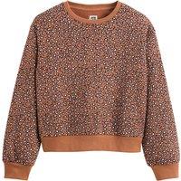 Leopard Print Sweatshirt in Cotton Mix with Crew Neck