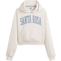 Cropped Varsity Hoodie in Cotton Mix