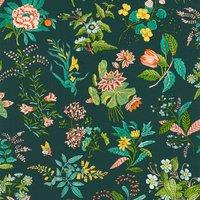 Woodland Floral Jade Malachite Rose Quartz Wallpaper