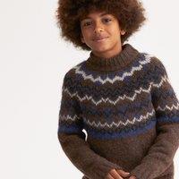 Jacquard Chunky Knit Jumper with Crew Neck