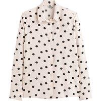 Polka Dot Print Shirt with Long Sleeves