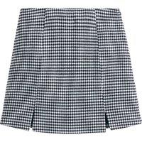 Recycled Houndstooth Check Mini Skirt