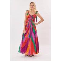 Tafraoute Tiered Maxi Dress in Printed Cotton