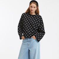 Polka Dot Print Sweatshirt