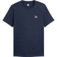 Organic Cotton Embroidered T-Shirt with Crew Neck and Short Sleeves