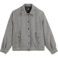 Recycled Bomber Jacket in Houndstooth Check