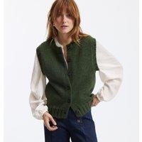 Sleeveless Buttoned Cardigan