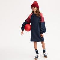 Fleece Shift Dress with Long Sleeves