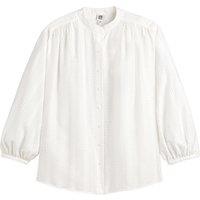 Signatures Susan Shirt with Puff Sleeves and Mandarin Collar