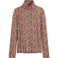 Floral Turtleneck T-Shirt with Long Sleeves