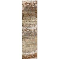 Ombre Distressed Metallic Runner Rug