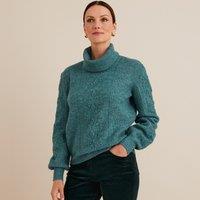 Chunky Knit Jumper with Removable Turtleneck