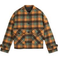 Checked Short Buttoned Coat