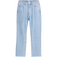 Straight Ankle Grazer Jeans with High Waist, Length 26"