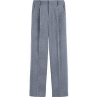 Tennis Striped Trousers with Wide Leg, Length 31.5"