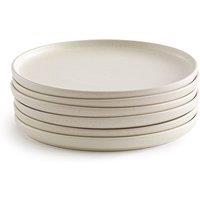 Set of 6 Tecka Speckled Matte Stoneware Plates