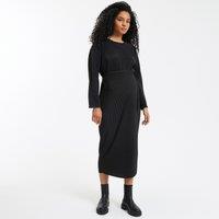 Pleated Jersey Maternity Dress