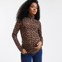 Maternity Turtleneck T-Shirt with Long Sleeves