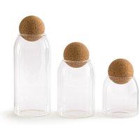 Set of 3 Korka Glass Jars