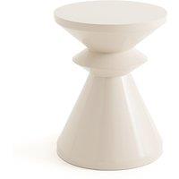 Alban Glossy Finish Mango Wood Side Table
