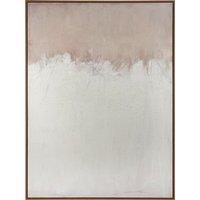 120 x 90cm Natural & White Abstract Canvas with Natural Frame