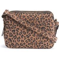 Mini Crossbody Bag in Leopard Print Suede