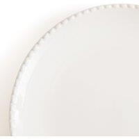 Set of 4 Akoya Pearl-Edged Stoneware Plates