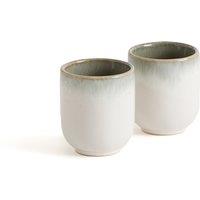 Set of 2 Paloum Reactive Enamel Stoneware Coffee Cups