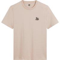 Organic Cotton Embroidered T-Shirt with Crew Neck and Short Sleeves