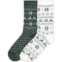 Pack of 2 Pairs of Christmas Socks in Cotton Mix