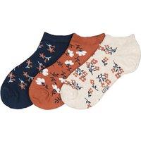 Pack of 3 Pairs of Socks in Floral Print Cotton Mix