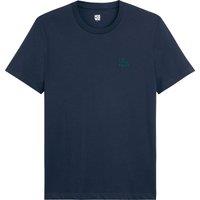 Organic Cotton Embroidered T-Shirt with Crew Neck and Short Sleeves