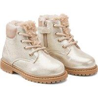 Kids Zipped Ankle Boots with Faux Fur Lining and Laces