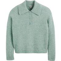 Knitted Polo Jumper in Recycled Wool Blend