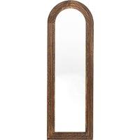 163cm Dark Wood Arch Leaner Mirror