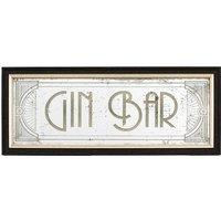 47 x 19cm 'Gin Bar' Distressed Decorative Mirror