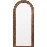 180cm Dark Wood Arch Leaner Mirror