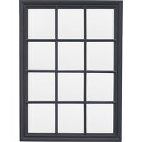 130 x 95cm Lead Wood Window Mirror