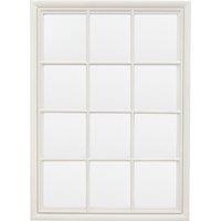 131 x 95cm Stone Wood Window Mirror