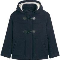 Hooded Winter Duffle Coat in Recycled Wool Mix, Mid-Length