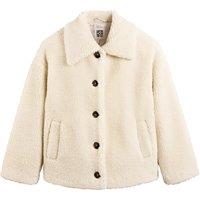 Recycled Short Winter Coat with Button Fastening