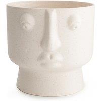 Lesego 24cm High Enamelled Ceramic Face Flower Pot