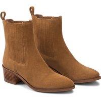 Suede Ankle Boots with Block Heel