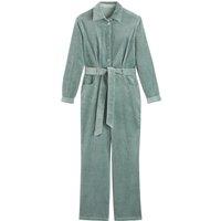 Needlecord Long Sleeve Jumpsuit, Length 29"